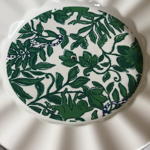 Lilly Pulitzer Green and Gold Tiered Serving Tray - Picture 3 of 3